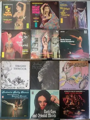 Vintage Belly Dancing LP Lot Of 12 Vinyl Records Exotica Middle Eastern Dance • $75