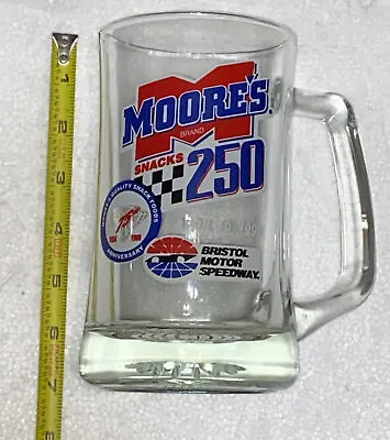 Moore's Brand Snacks 1997 Car Race 7” Tall Glass Mug/Stein EUC Beautiful & Rare • $15