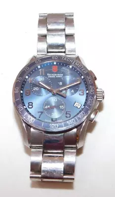 AWESOME Victorinox Tachymeter Mans Quartz Wristwatch Watch 091002801 • $49.99