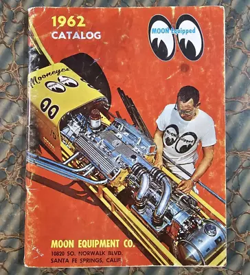 Original 1962 M@@N CatAloG Drag Racing HOT ROD Custom Speed Mooneyes Vtg Moon V8 • $115.19