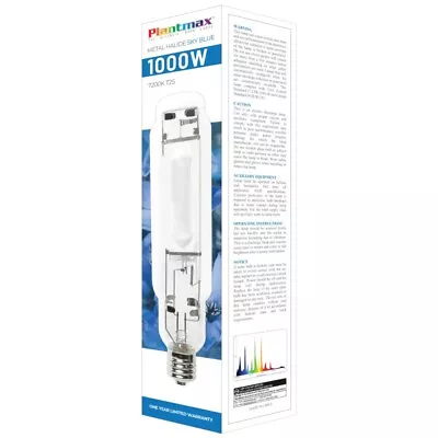 PlantMax MH Sky Blue Spectrum Metal Halide 1000 Watt - 7200K Lamp Bulb Plant Max • $60