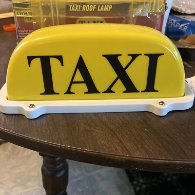 $19 • Buy 12V Bright Yellow LED Taxi Cab Roof Dome Top Sign Light Lamp Shell Magnetic Base
