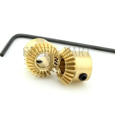 2 PCS 0.5M-20T Metal Umbrella Tooth Bevel Gear Helical Motor Gear 20T 3mm Bore • $4.85