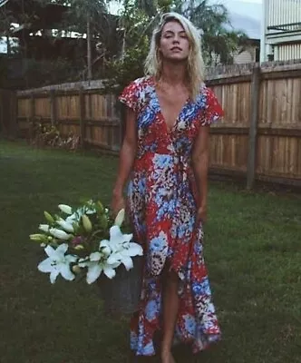 August The Label Maxi Floral Dress Size 8 • $62