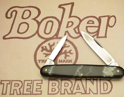 Antique H BOKER & CO SOLINGEN Two-Blade Senator Pen Knife Horn KING CUTTER • $120