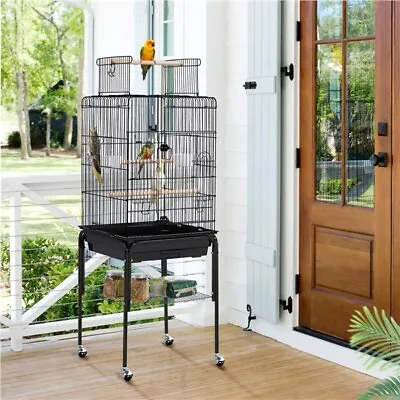 £63.99 • Buy Small Birds Cage Play Top Parrot Cage Budgie Cage With Stand Lovebirds Cockatiel
