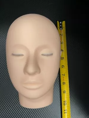 Mannequin Head For Eyelash Extension Application Practice / Flat • $21.99