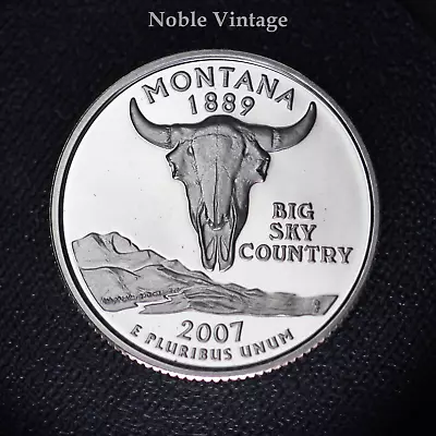 2007 S Proof Montana State Quarter - From A Clad Proof Set • $2.74