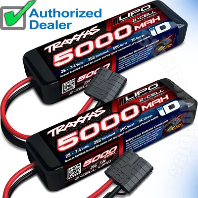 2 Packs Of Traxxas 2842x 2-Cell 2S 7.4v 5000mAh 25C LiPo Batterys • $99.90