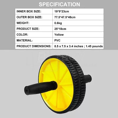 AB Abdominal Waist Workout Exercise Gym Sport Fitness Roller Wheel Free Knee Pad • $13.95