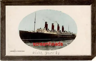 C1907-15 RPPC COLOR PHOTO  Cunard S.S. Mauretania  OCEAN LINER • $69.99