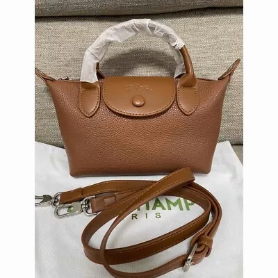 Longchamp Shoulder Bag Pliage Xs Mini Leather Brown • $182.95