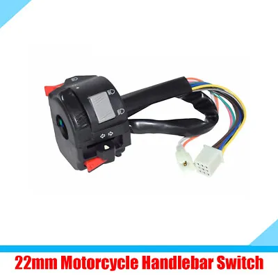 22mm 7/8  Motorcycle Handlebar Headlight Turn Signal Horn ON OFF Switch Control • $16.43