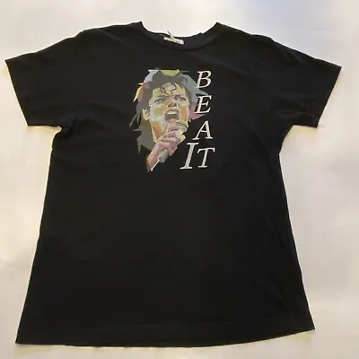 Michael Jackson Beat It Black Graphic T Shirt Sz M • $35