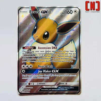 Eevee GX Full Art SM242 Black Star Promo Textured Pokemon Card Tag Team S&M 2020 • £7.50