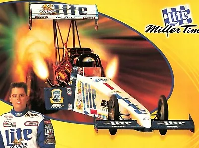 Larry Dixon Miller Lite Dragster Racing NHRA 8.5X11 Promo Photo Card Drag  *P11 • $10