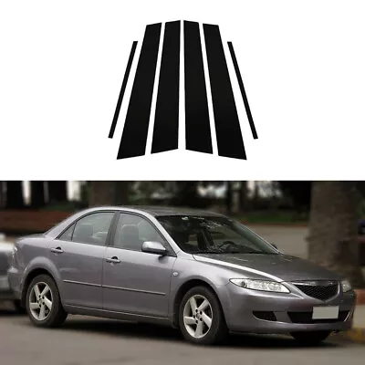 For Mazda 6 Sedan 2003-2007 Glossy Black Pillar Posts Door Window Trim Cover • $10.16