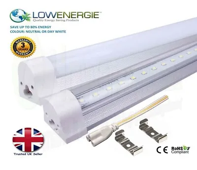 Integrated LED Tube Light T8/T12 Replacement Ceiling Energy Saving Multi Buy • £10.99