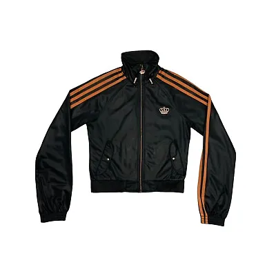 £59.99 • Buy Y2k Adidas Missy Elliot Track Jacket Small UK10 Black/Orange Satin Respect Me