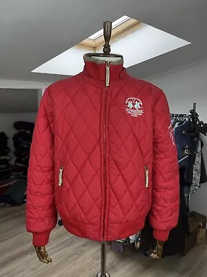 LA MARTINA Saddlery Quilt Quilted Red Bomber Jacket Men’s Size XXL • $100