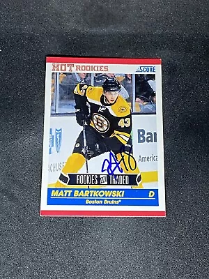 Matt Bartkowski 2010-11 Score #654 Boston Bruins Auto Autographed Signed RC Card • $3.95