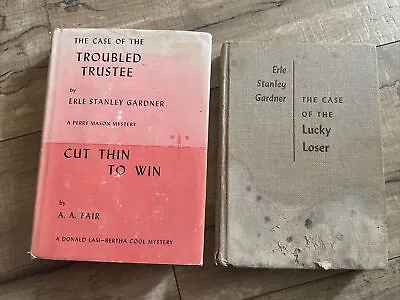 2 Vintage Detective Club Books Erle Stanley Gardner (A.A. Fair) Cut Thin To Win • $9