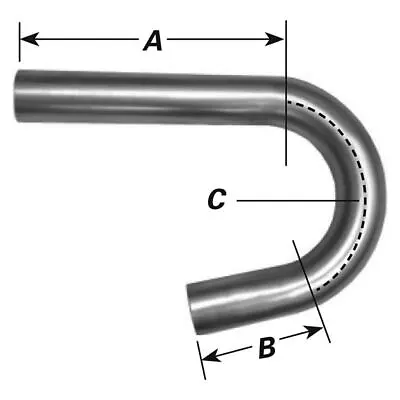 Exhaust Pipe 320474CB Great Sounding Exhaust Universal 170 Deg. Mandrel Bent J-P • $38.51