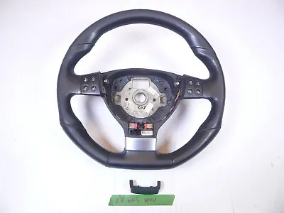 05-09 Vw Mk5 Golf Gti Jetta Gli Leather Steering Wheel Flat Bottom Manual Oem • $109.95