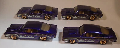 $4.99 • Buy Hot Wheels 4x '68 HEMI Barracuda Cuda Purple From HW Flames 5 Pack Plymouth