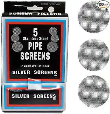 Silver Pipe Screen Premium Stainless Steel Tobacco Mesh Standard Size Screens • £2.95
