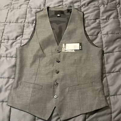 H&M Vest Waistcoat Mens 38R Grey Polyester Pocket Classic Button-Front • $19