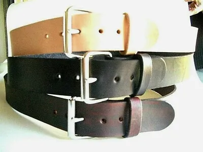 2.1/2  W Hand Made Heavy Amish Thick Leather Belt. Tools.holster Work Mens Women • $35.99