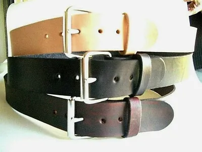 2 W Hand Made Heavy Duty Amish Thick Leather Belt Tool.holster Work Mens Women   • $32.99