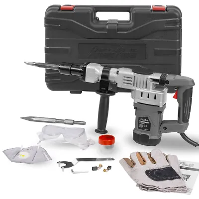 Demolition Jack Hammer Concrete Breaker 1400W Electric Hammer 2 Chisel Bit Case • $99.95