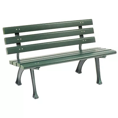 4'L Park Bench With Backrest Recylced Plastic Green • $388.71