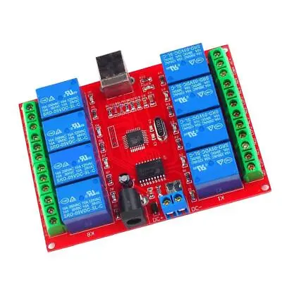 £15.59 • Buy DC 5V Eight Channel USB Relay Module Board Programmable Computer Controller