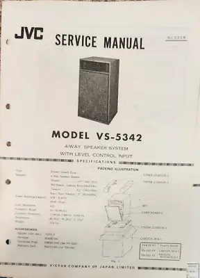 JVC - Nivico - VS-5342 - 4-Way Speaker System - Service Manual • $15