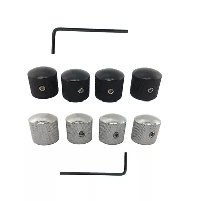 4Pcs Metal Dome Tone Volume Control Knob For Electric Guitar Bass Parts C • £6.83