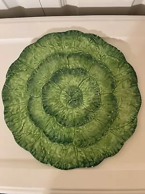 L’Artigiana Green Cabbage Leaf Plate Made In Italy 13” • $30.71