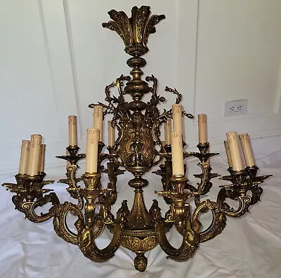 Early 20th Century Bronze Continental French Chandelier • $750