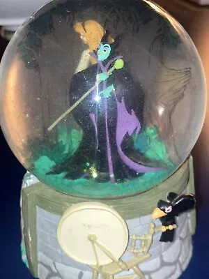 Enesco Disney Sleeping Beauty Musical Waterball Snow Globe Maleficent No Box • $45