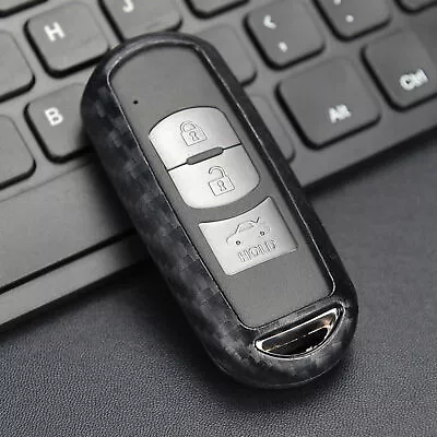 Silicone Carbon Fiber Car Smart Key Case Cover For Mazda 2/3/6/CX3/CX5/CX9/MX5 • $10.32