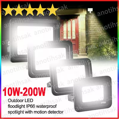 200W LED Floodlight Outside Light Security Flood Lights Outdoor Garden Lamp IP66 • £7.50