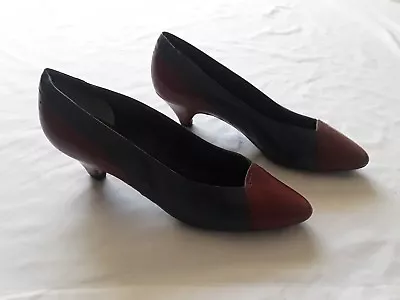 $29.99 • Buy Amanda Smith Eclipse Navy Blue/Red Low Heel Shoes Sz 8M