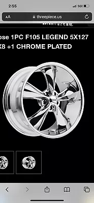 Foose F105 Legend 8x18 Chrome Plated Rim • $299.99