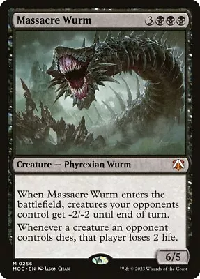 Massacre Wurm: MtG Magic March Of The Machine Commander Mythic Rare • $2.49