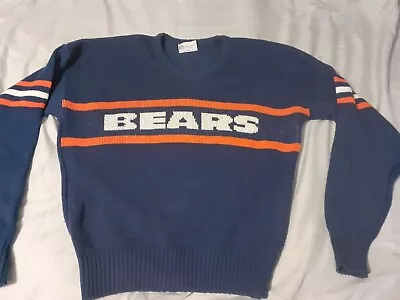 Vintage Chicago Bears NFL MIKE DITKA Sweater Wool Blend Size Small Made In USA • $69.99