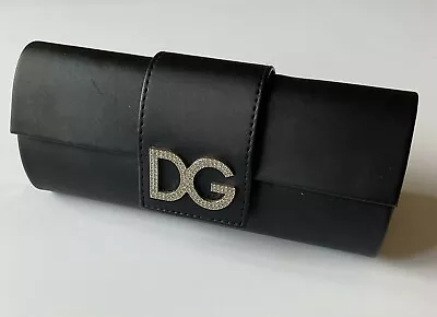 DG D&G Dolce & Gabbana Glasses Sunglasses Black Hard Magnetic Case With Crystals • £20