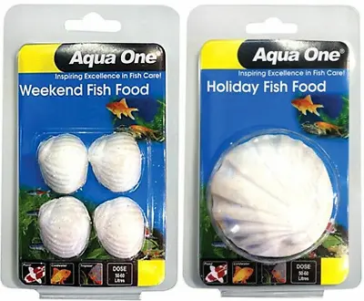 Aqua One Holiday Vacation Weekend Fish Food Feeder Block Tropical Coldwater • £4.15