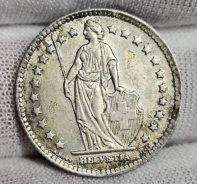 Switzerland 1943B 1 Franc Silver Coin KM# 24 Lot/EK02 • $11.89